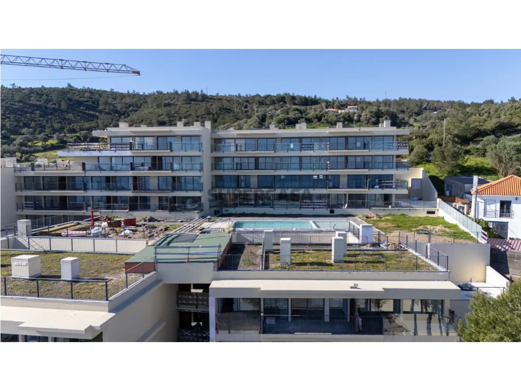 Vue aérienne - Duplex Flat with Sea View in Sesimbra