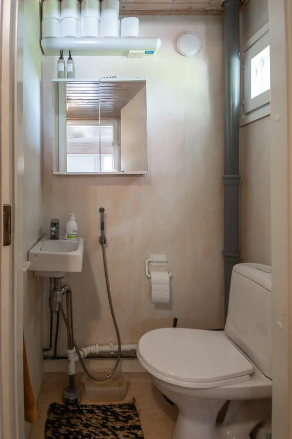 Bathrooms - Cottage with Sauna in Österhankmo