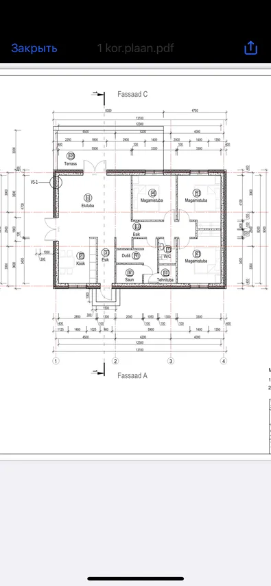 Planimetria - Detached House with Garden in Paldiski