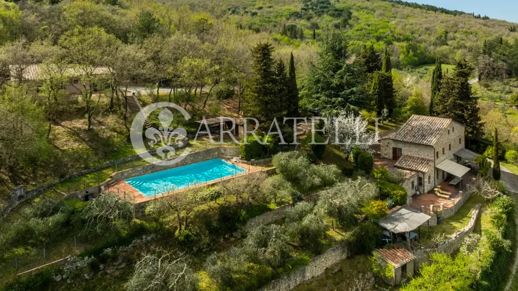 Vue aérienne - Rustic Property with Pool in Sarteano