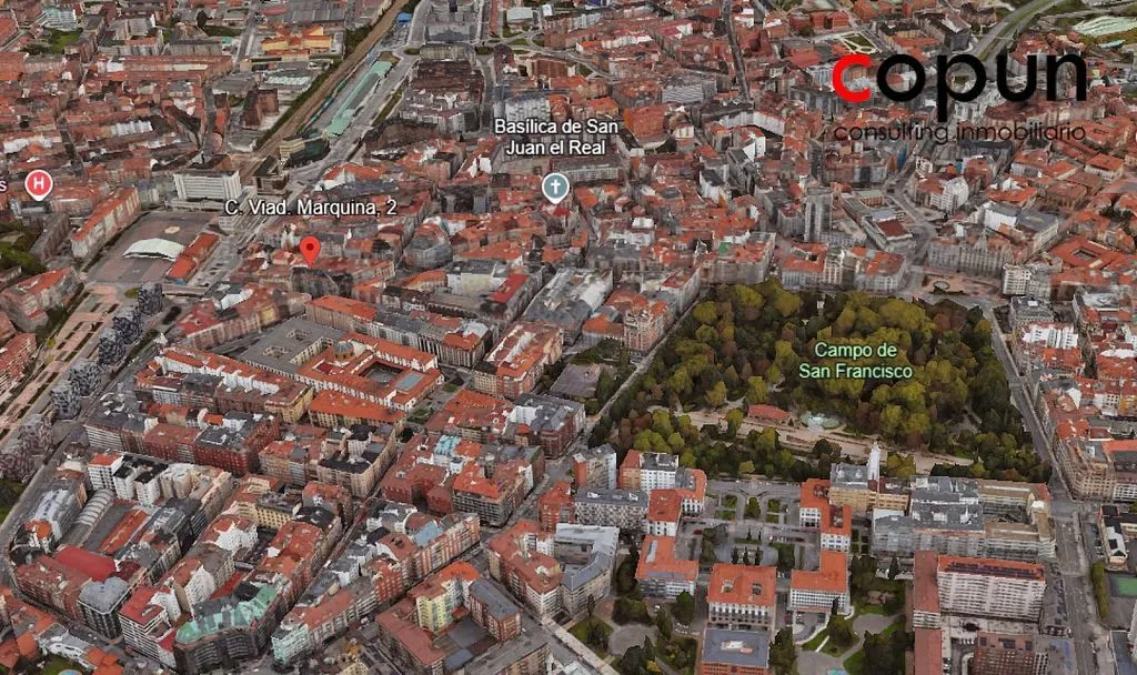 Aerial - Apartment with Terrace in Oviedo Centre