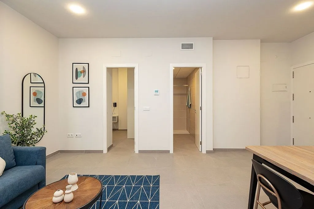 Living Room - Modern Flat with Balcony in Nou Moles, Valencia