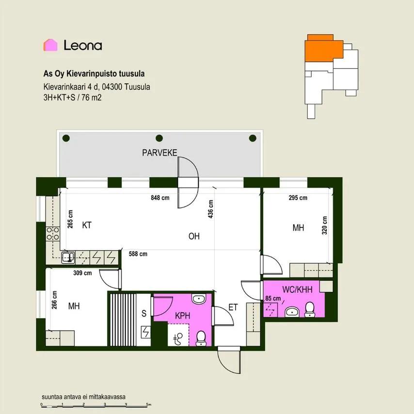 Plan - Appartement 3 pièces à Tuusula