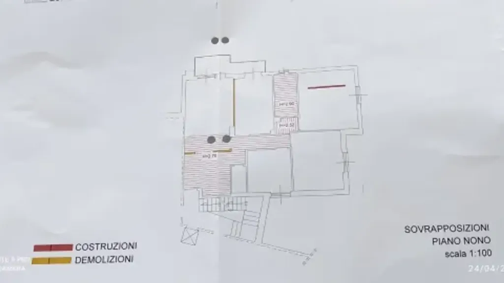 Plan - Rearranged Apartment with Balcony in Genoa