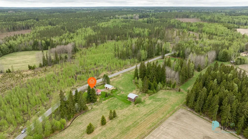 Vue aérienne - Detached House with Sauna on Large Plot in Sastamala