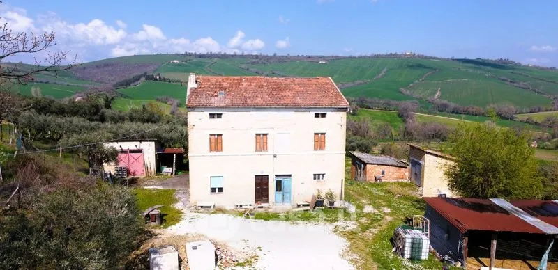 Aerial - Rustic Farmhouse with Garden in Loro Piceno