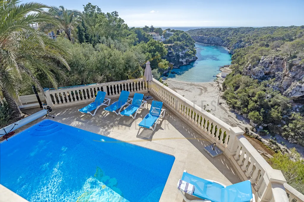 Vue aérienne - Modernised Villa with Sea View in Cala Pi