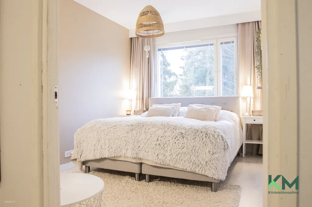 Camere da letto - Modernised Apartment with Garden View in Savonlinna