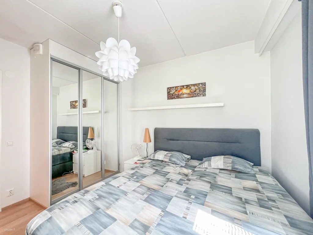 Bedrooms - Modern Flat with Balcony in Tikkurila, Vantaa