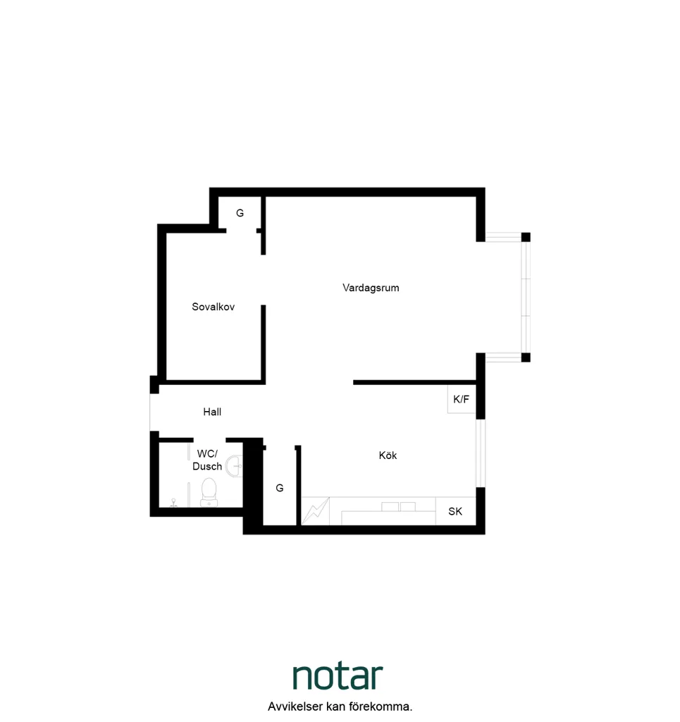 Plan - Characterful 1930s Flat with Stucco in Malmö