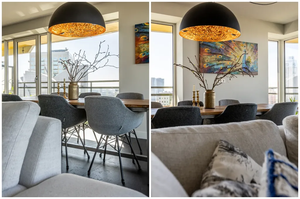 Dining Room - Apartment with Skyline View on 27th Floor in Rotterdam