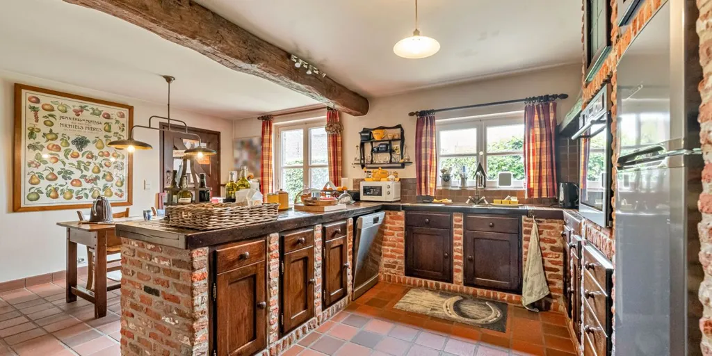 Cuisine - Cottage Fermette avec Jardin au Centre de Wevelgem