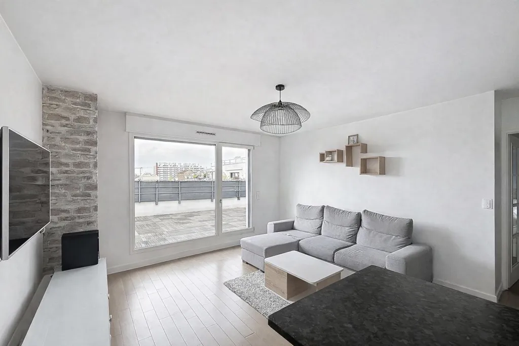 Séjour - Penthouse avec Terrasse Panoramique à Charentonneau
