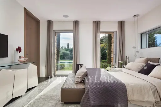 Chambres - Villa Contemporaine avec Vue Panoramique à Antibes