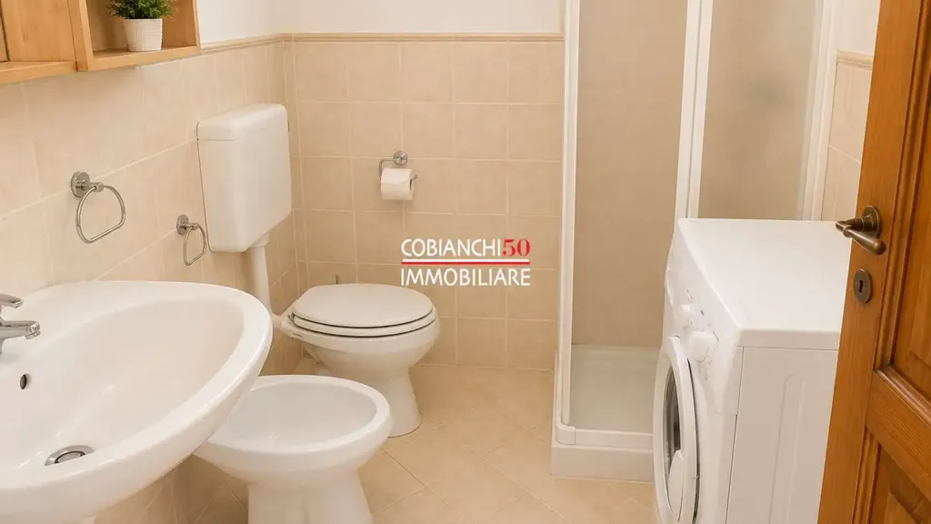 Salles de bain - Rustic Bilocale with Balcony in Aurano