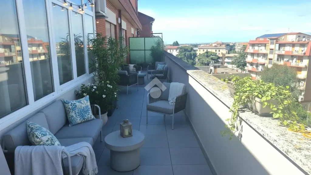 Balcony - Retrofitted Penthouse with Terrace in Ciampino