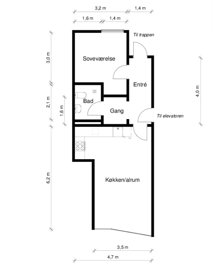 Plaan - Apartment with Panoramic View in Aalborg