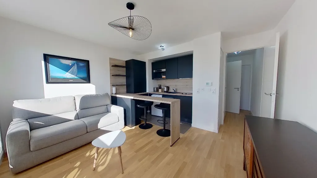 Séjour - Studio Meublé avec Ascenseur à Courbevoie