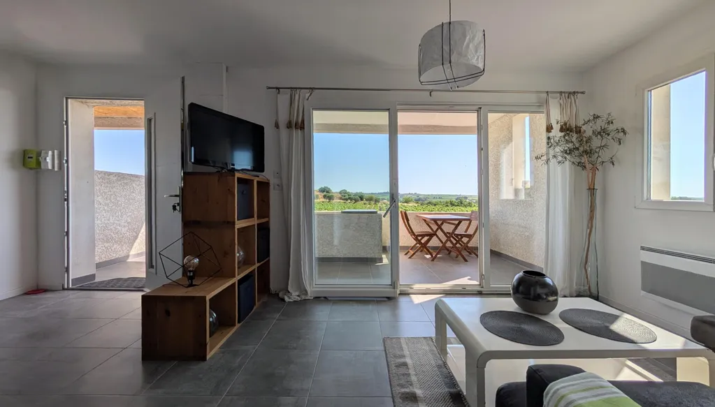Soggiorno - T3 Apartment with Terrace in Abeilhan
