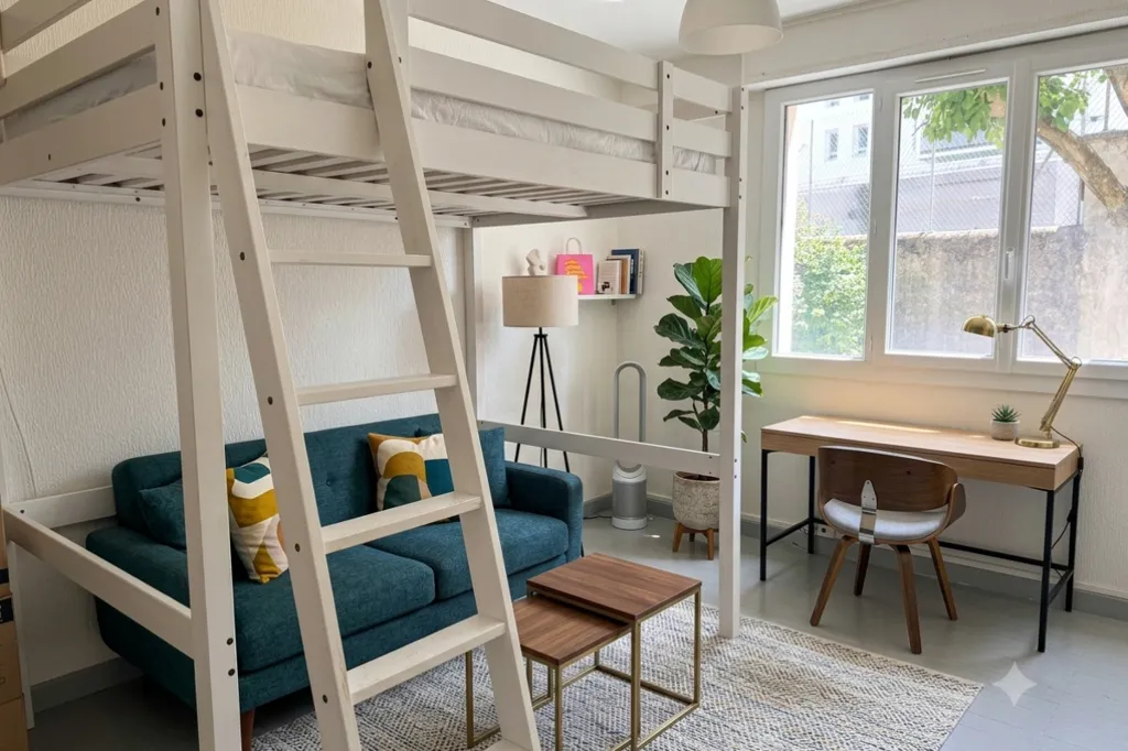 Chambres - Studio avec Cour Arborée au Centre de Grenoble