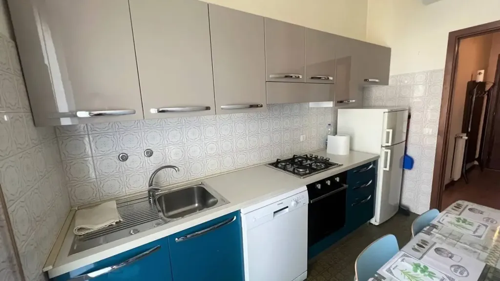 Cuisine - Modernised Apartment with Balcony in Loano