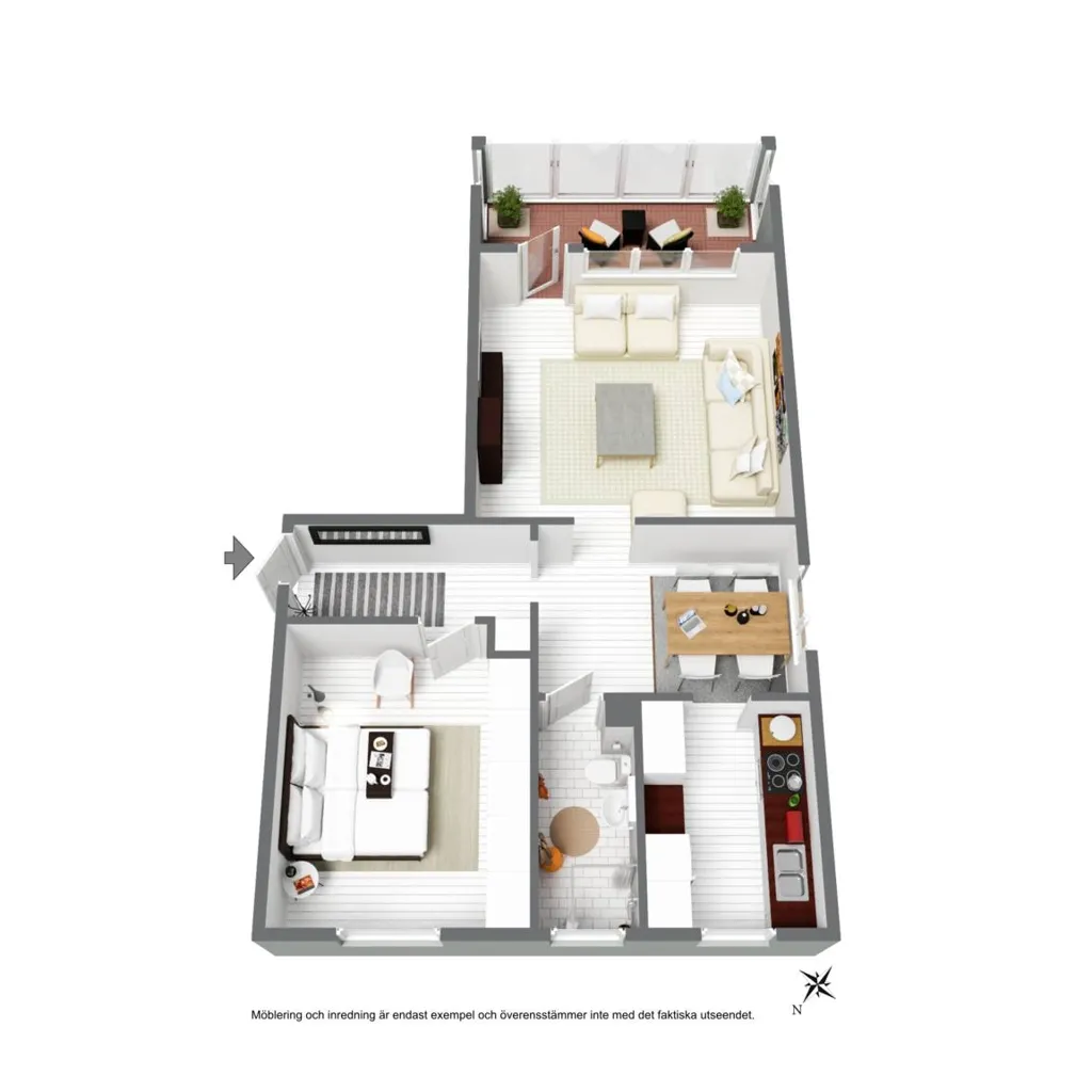 Plan - Apartment with Balcony in Vänersborg
