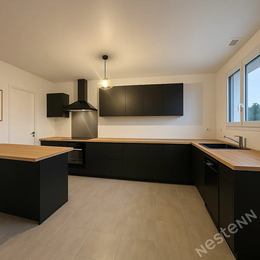 Cucina - New Flat-Plan House with Garden in Calm Area