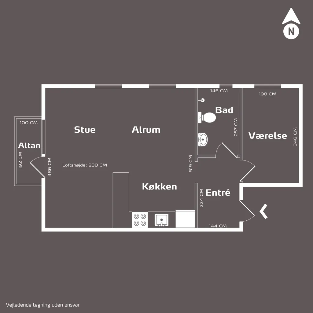 Plan - Apartment with Balcony in Randers