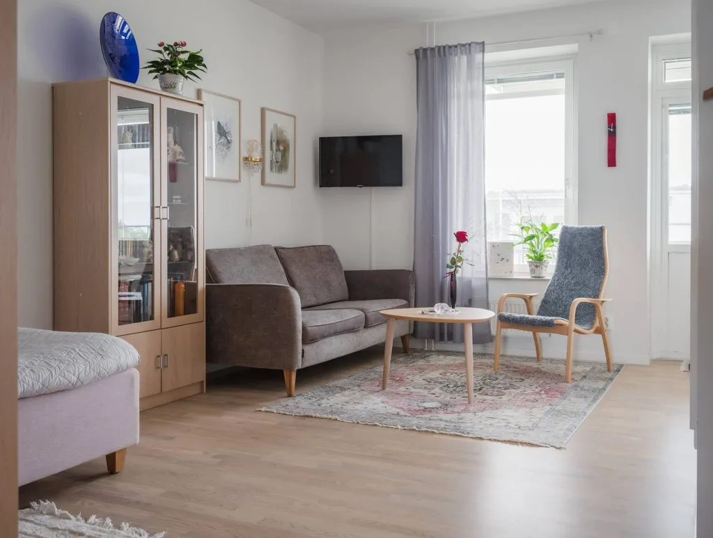 Séjour - Modern Studio Flat with Balcony in Gotland
