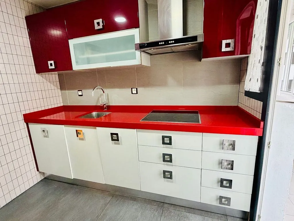Köök - Bright Apartment with Patio in Valladolid
