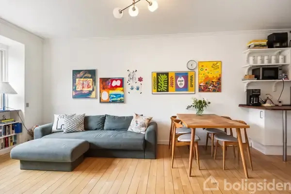Séjour - Apartment with Balcony in Østerbro, Copenhagen