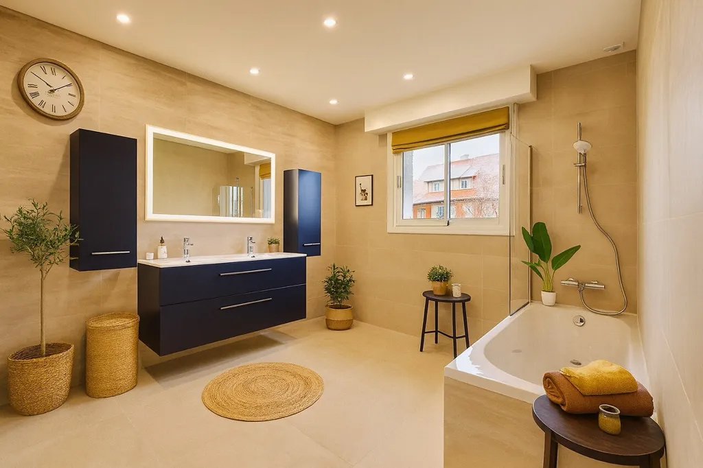 Bathrooms - Architectural House with Pool in Darois
