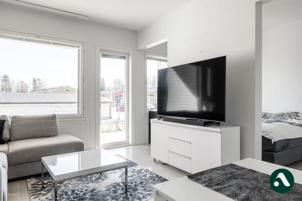Séjour - Bright Two-Bedroom Apartment with Terrace in Nokia