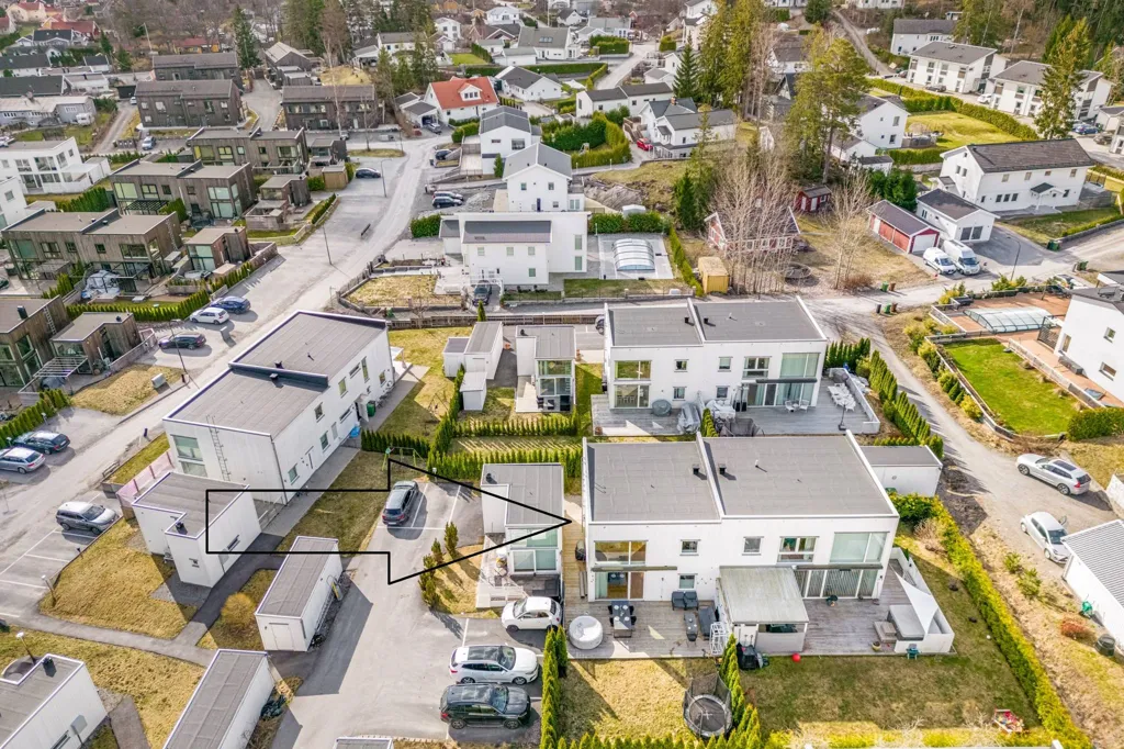 Vista aerea - Two-Storey Apartment with Panoramic Views in Glömsta