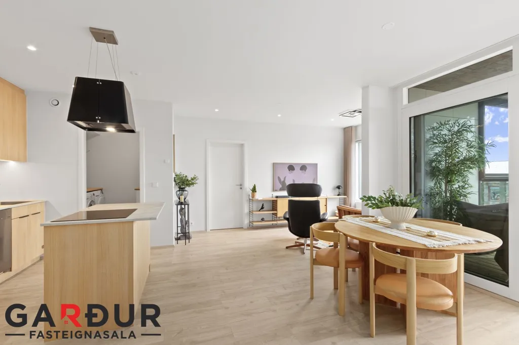 Söögituba - Apartment with Sea View in Reykjavík