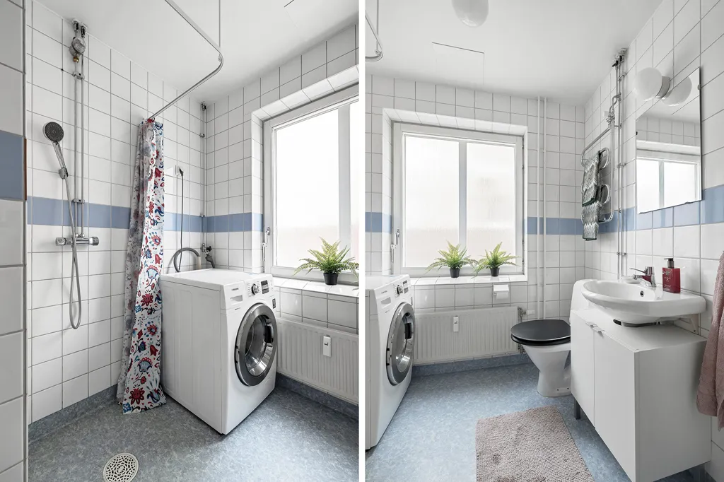 Salles de bain - Apartment with High Ceilings in Central Jakobsberg