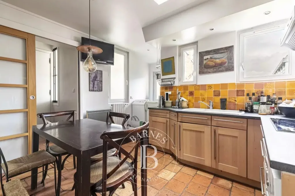 Cuisine - Appartement Familial avec Vue Tour Eiffel à Paris 15