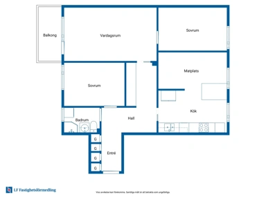 Floor Plan - 4-room apartment in Sundsvall