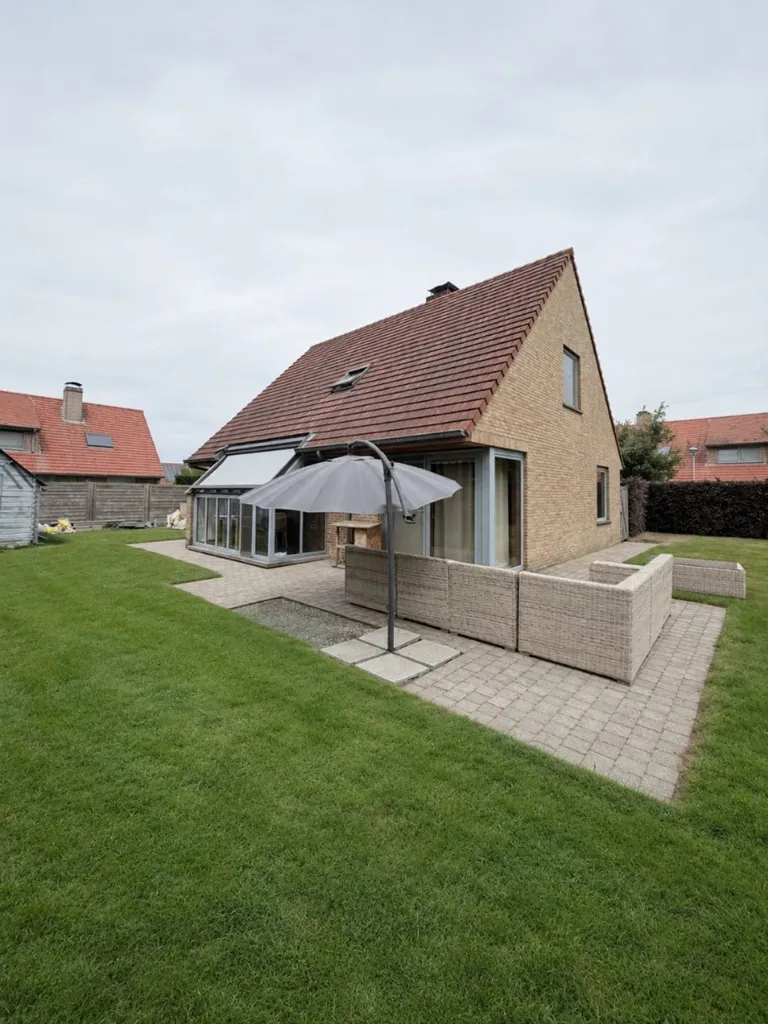 Jardin - Maison avec Jardin et Vue Campagne à Zwevezele