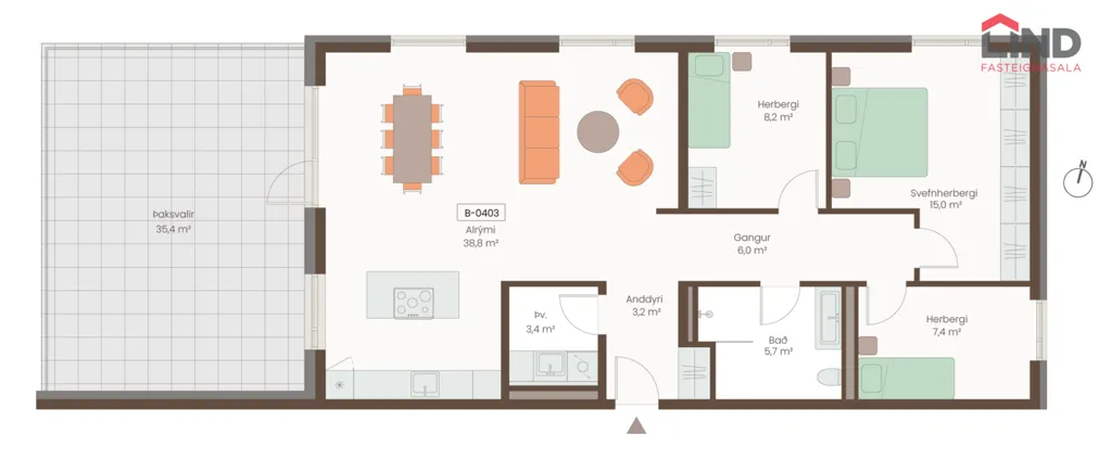 Plaan - Apartment with Sea View in Reykjavik