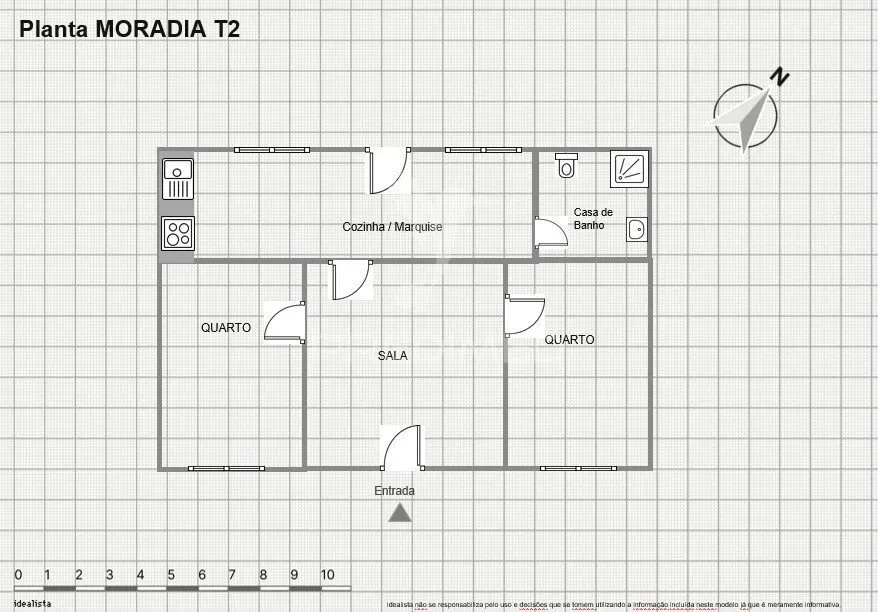 Plan - Detached House with Fruit Trees in Água Derramada