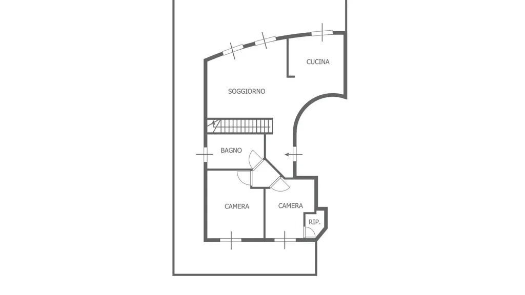 Plan - Attico with Sea View in Pesaro