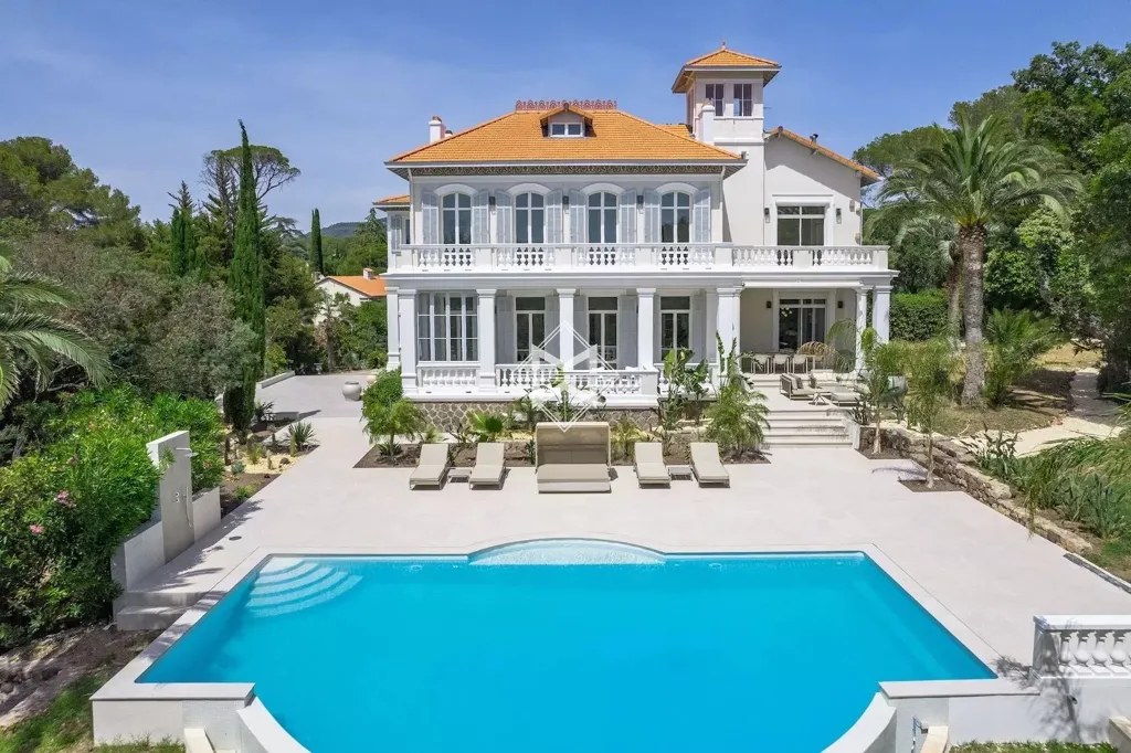Aerial - Belle Époque Villa with Pool in Saint-Raphaël