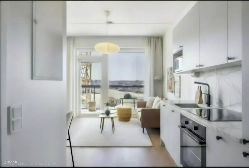 Köök - Modern Flat with Balcony in Kirkkonummi