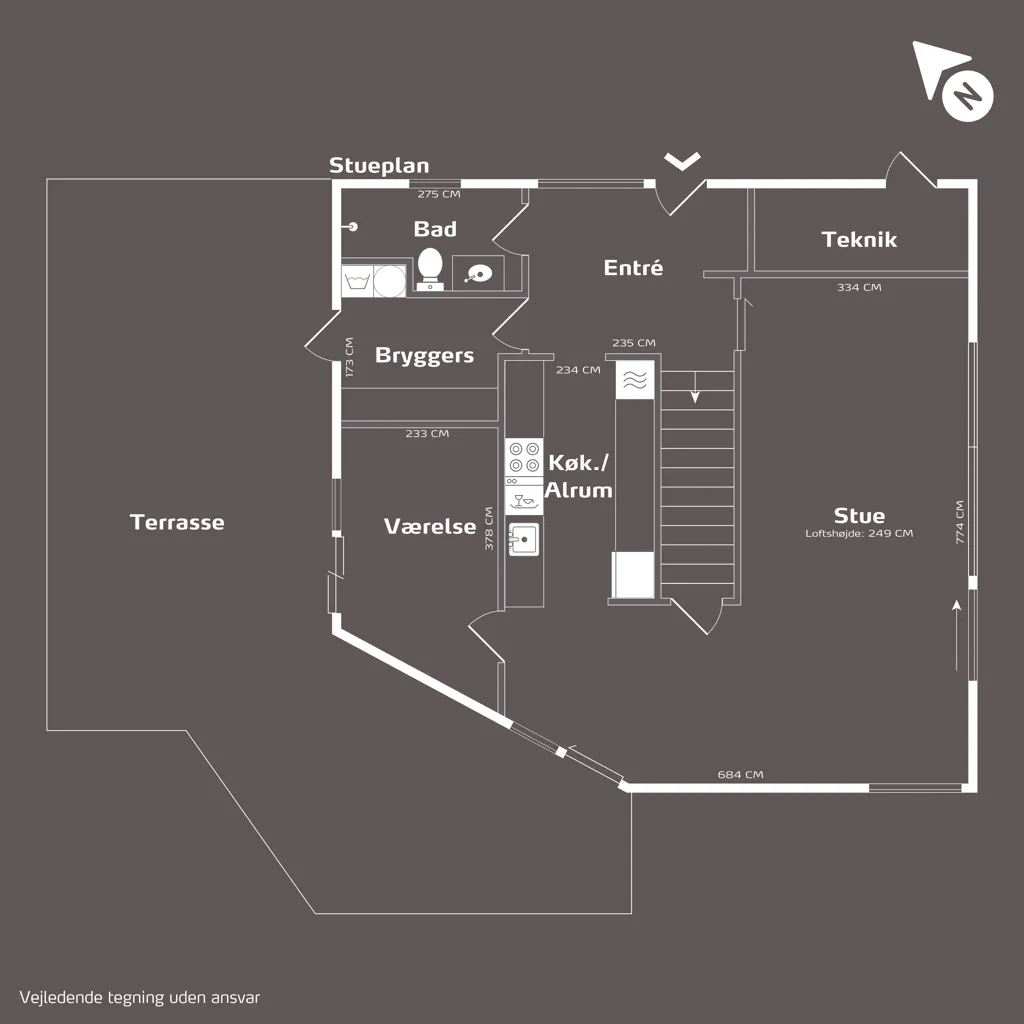 Plan - Architect-Designed Villa with Øresund View in Rungsted Kyst