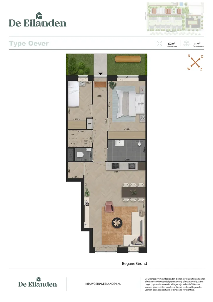 Plan - All-Electric Apartment with Garden in Oude-Tonge