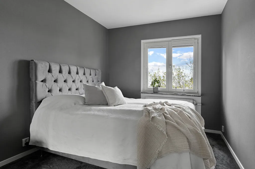 Bedrooms - Modern Apartment with South-Facing Balcony in Huddinge