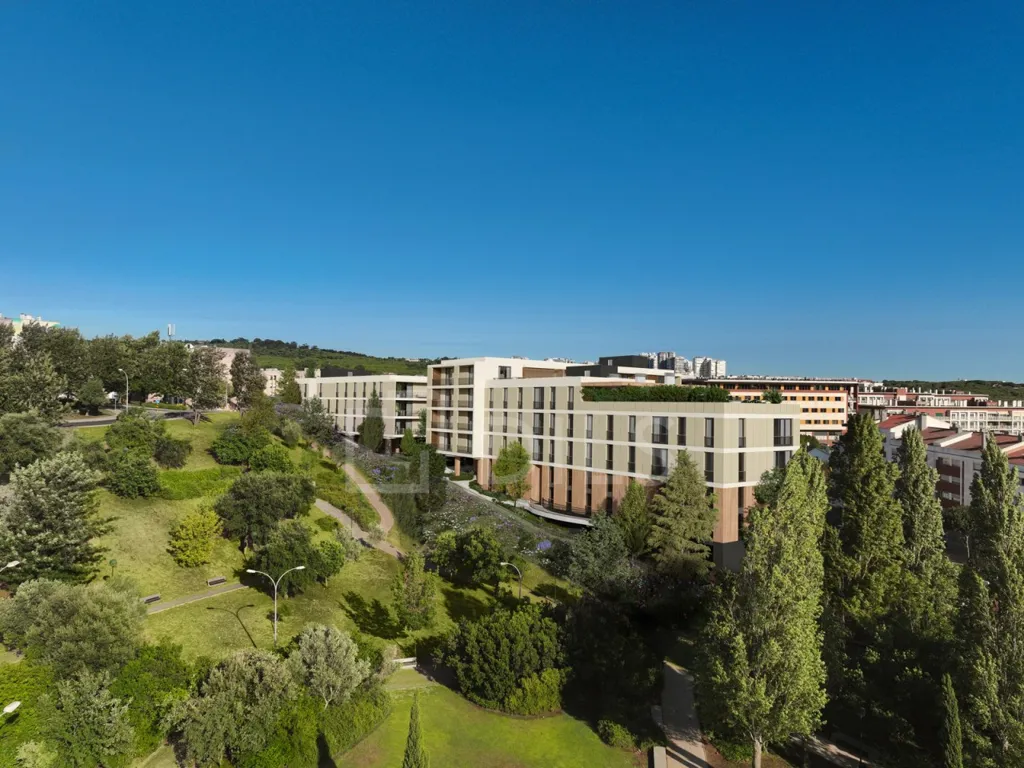 Vista aerea - Luxury 3-Bedroom Flat with Balcony in Carnaxide