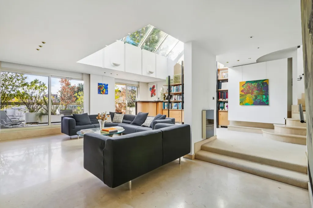 Séjour - Appartement Duplex avec Terrasses à Neuilly-sur-Seine