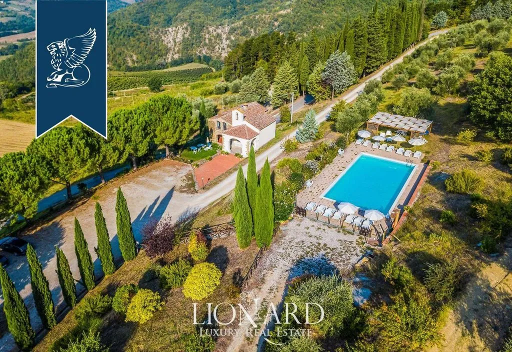 Vue aérienne - Historical Farmhouse with Pool in Dicomano